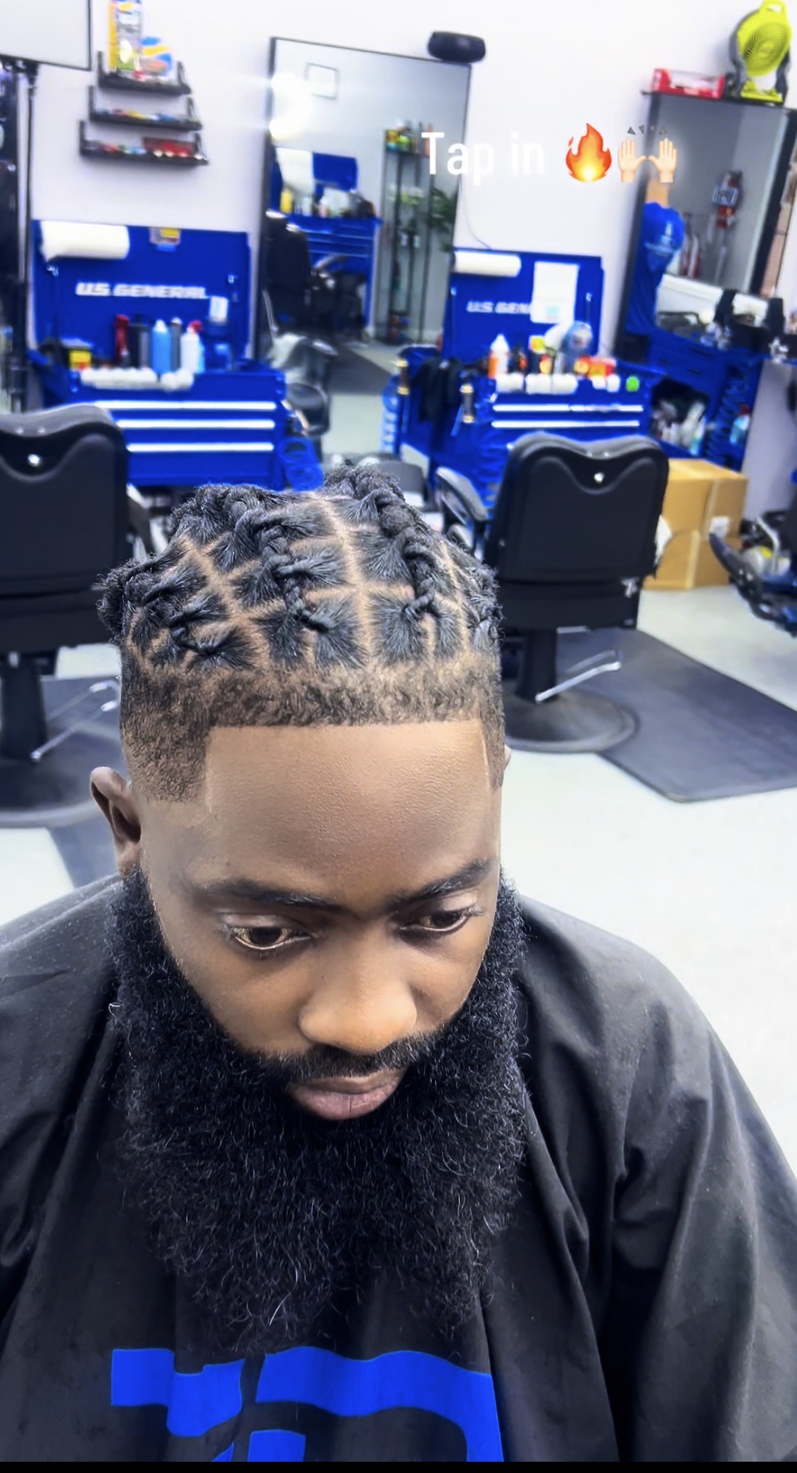 Loc style with red tips